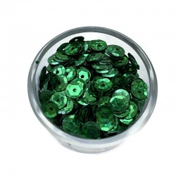 Cekiny okrągłe brokatowe zielone2 7mm