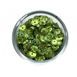Cekiny okrągłe brokatowe soczysta zieleń 7mm