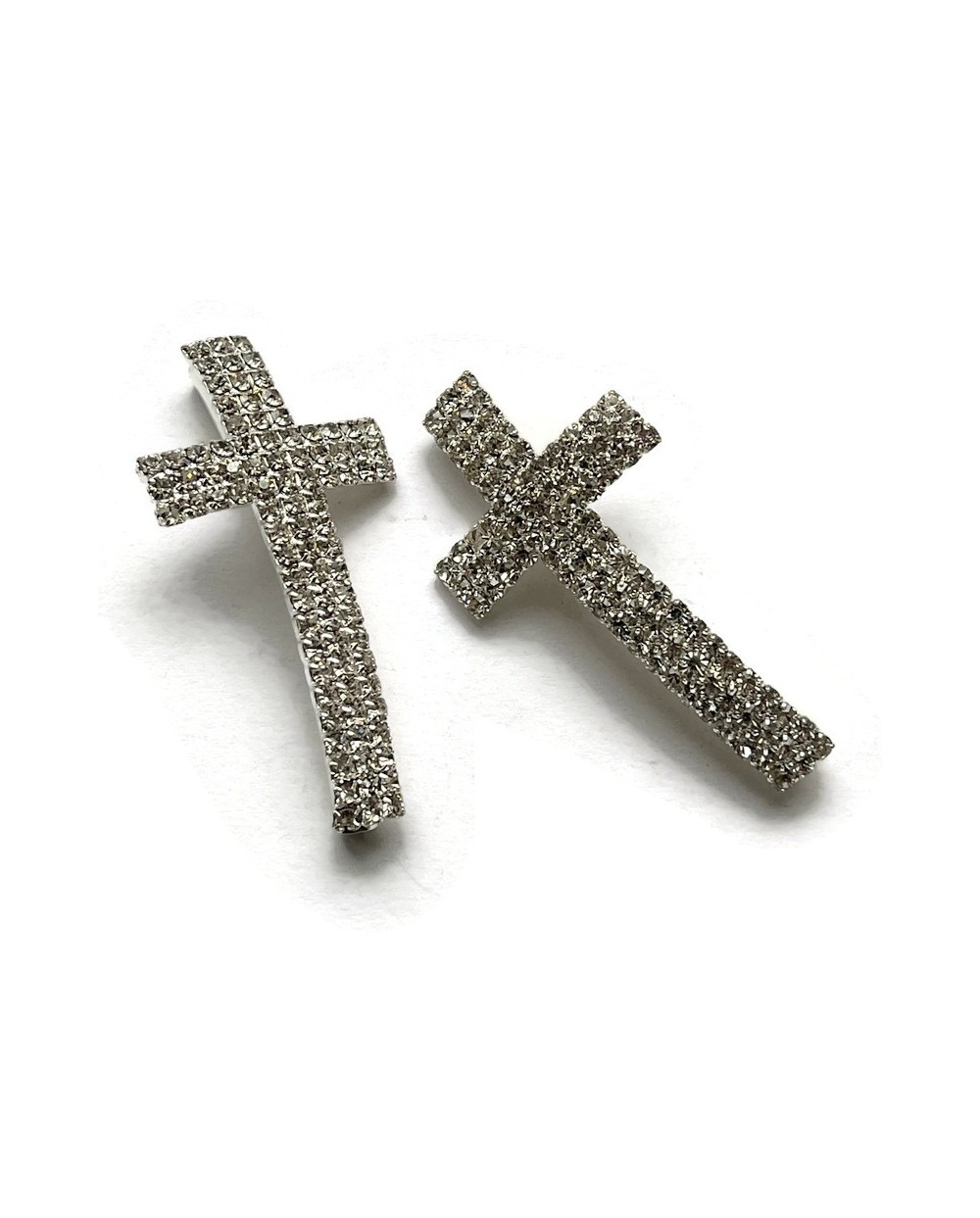 Przekładka krzyżyk z cyrkoniami na rurce 41x23mm-1 szt.