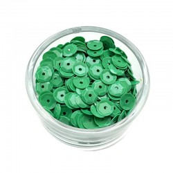 Cekiny okrągłe gładkie zielone 7mm