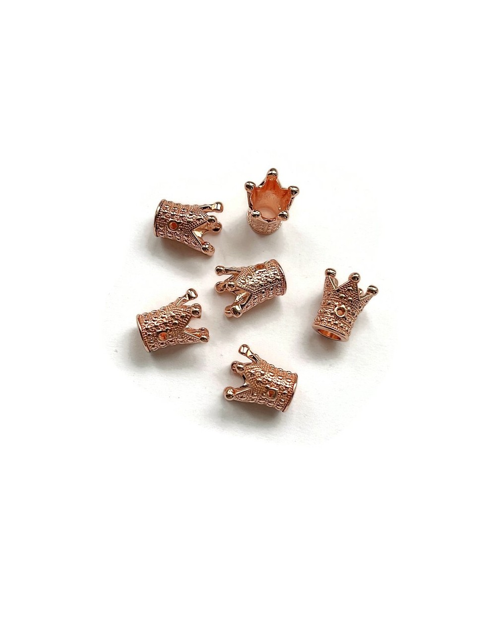 Hematyt korona 13x11x12mm rose gold