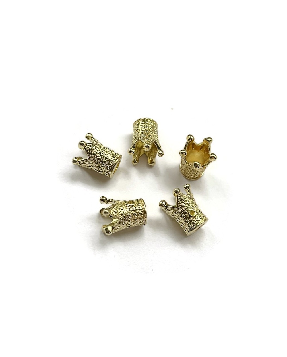 Hematyt korona 13x11x12mm złota