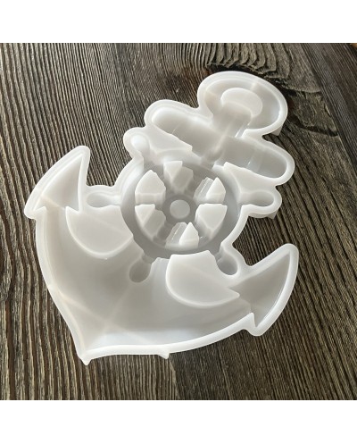 Forma silikonowa do odlewów z żywicy i gipsu 235x170x18mm duża kotwica