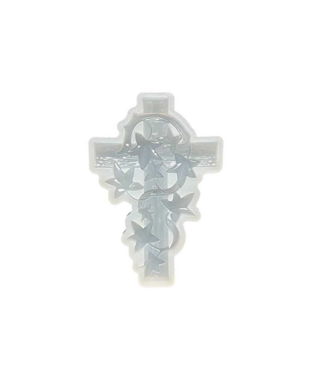 Forma silikonowa do odlewów z żywicy i gipsu 95x66x10mm Krzyżyk