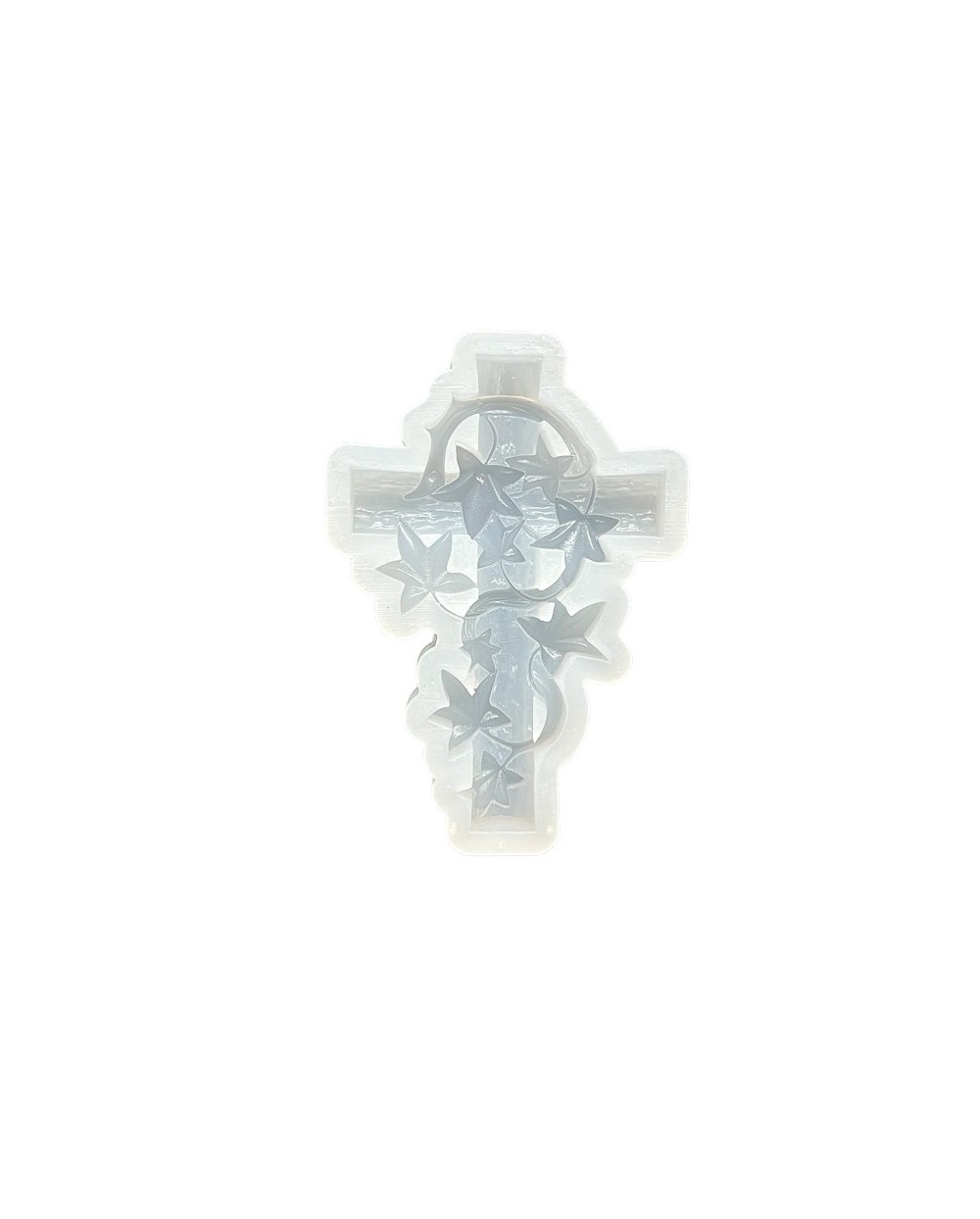 Forma silikonowa do odlewów z żywicy i gipsu 66x46x10mm Krzyżyk