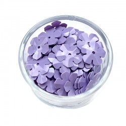 Cekiny gładkie kwiatki jasno fioletowe 14mm