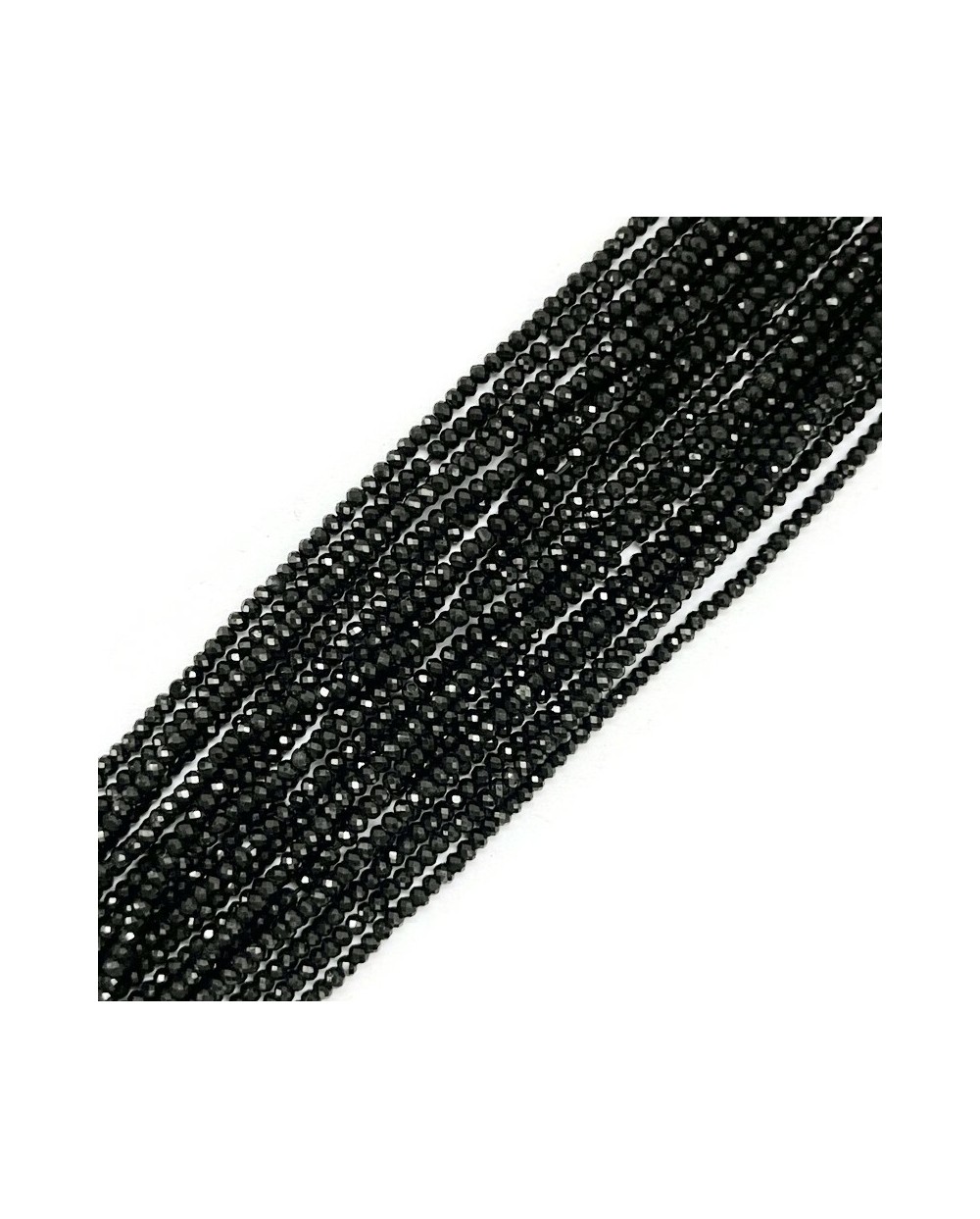 Turmalin czarny oponka fasetowana ok 2x1mm