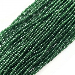 Jadeit oponka 4x3mm sznurek ciemno zielony