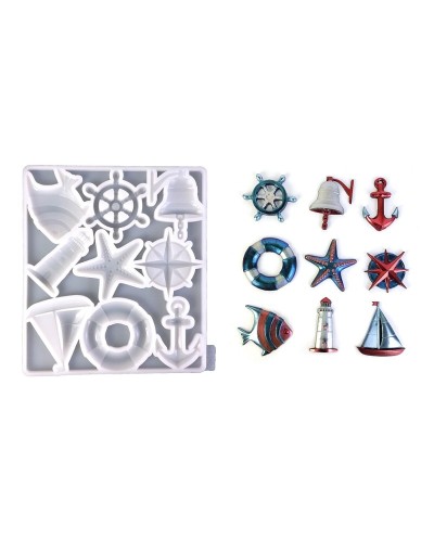 Forma do żywicy forma silikonowa do odlewów 235x205x10mm Morski duży mix