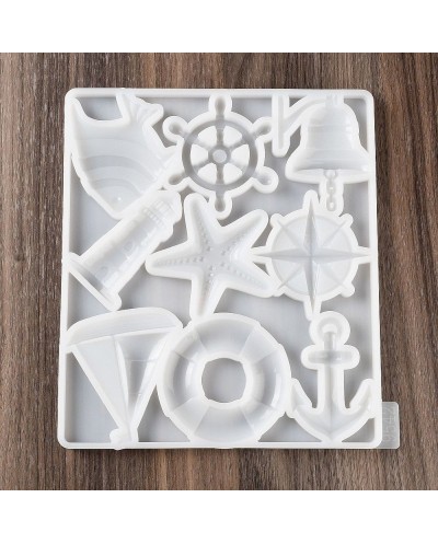 Forma do żywicy forma silikonowa do odlewów 235x205x10mm Morski duży mix