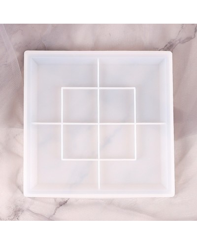 Forma silikonowa do odlewów z żywicy i gipsu 19,7x19,7x1,5cm podkładka z rantem