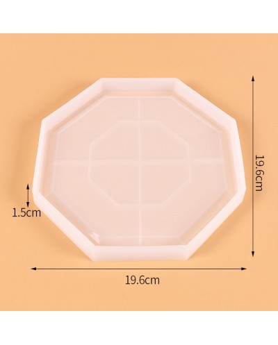 Forma silikonowa do odlewów z żywicy i gipsu 19,6x19,6x1,5cm podstawka