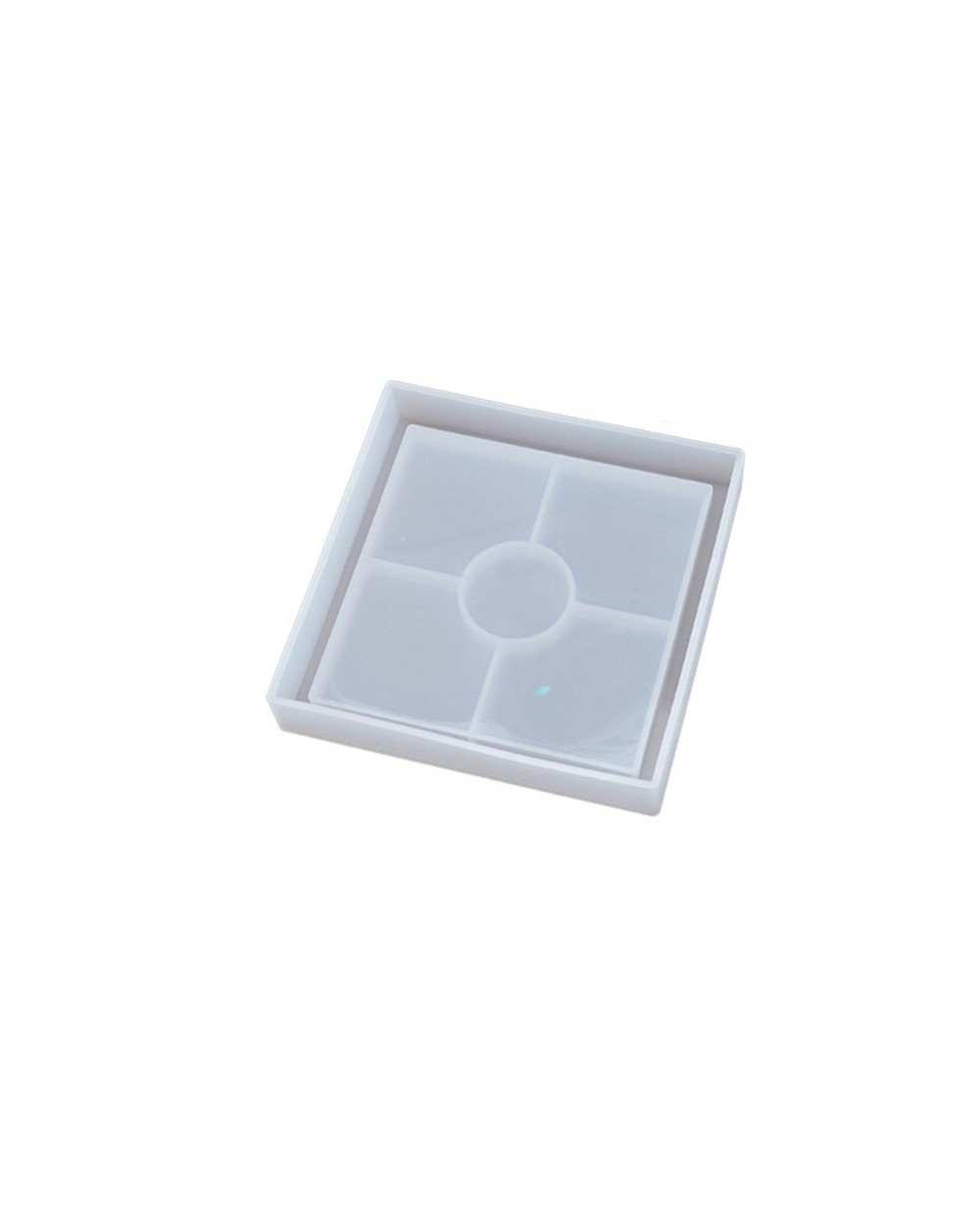 Forma silikonowa do odlewów z żywicy i gipsu 10x1,7cm podstawka