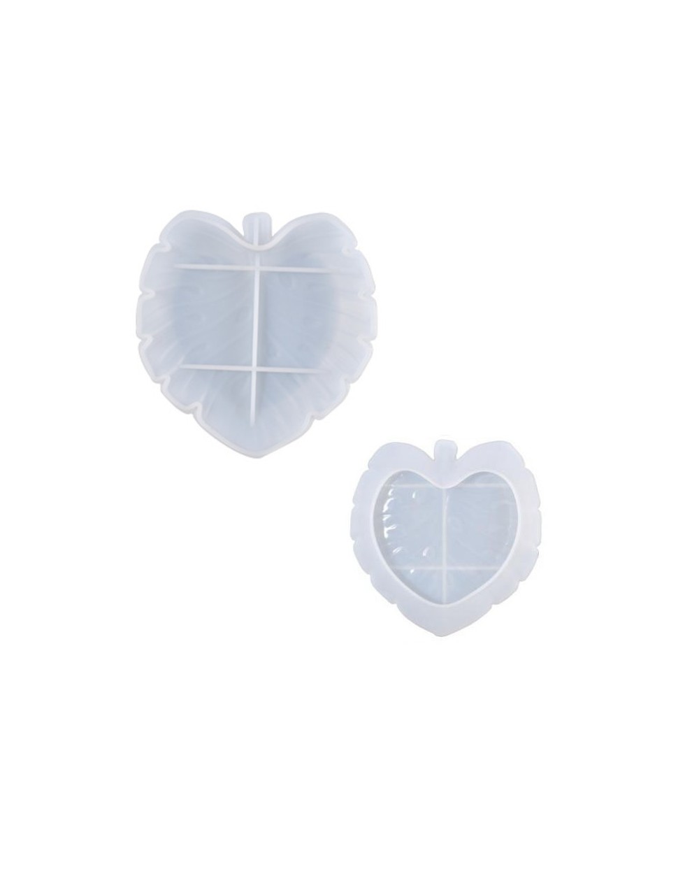 Forma silikonowa do odlewów z żywicy i gipsu 15,7x15,3x2,3cm liść
