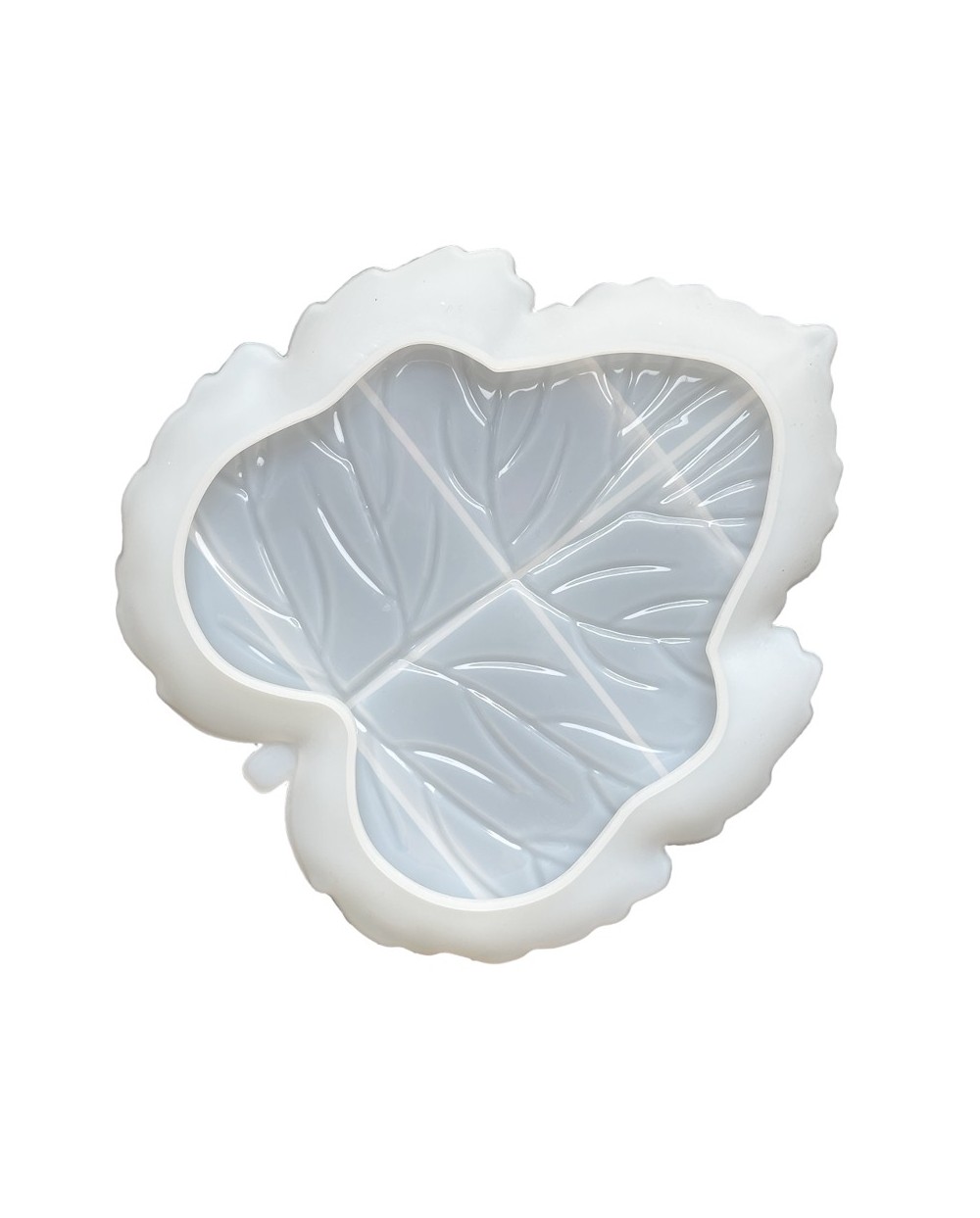 Forma silikonowa do odlewów z żywicy i gipsu 19,2x17,3x2,3cm Liść