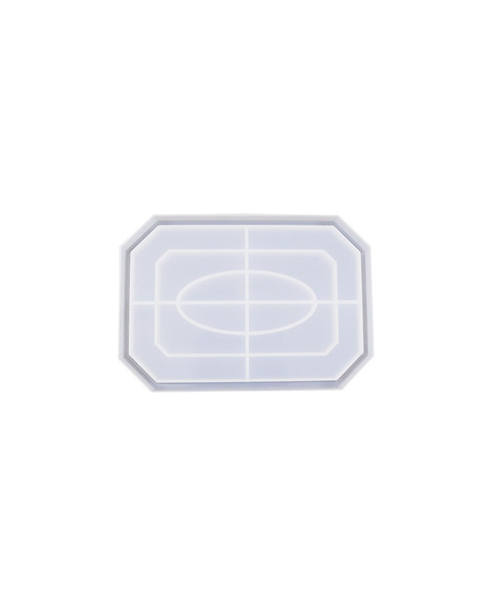Forma silikonowa do odlewów z żywicy i gipsu 25,5x18x2,2cm Tacka
