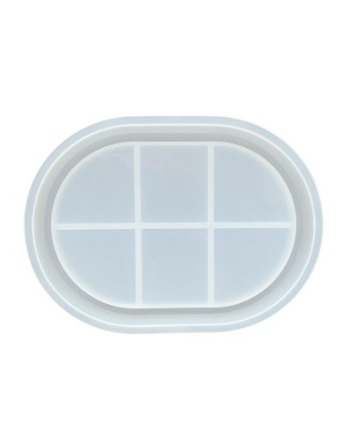 Forma silikonowa do odlewów z żywicy i gipsu 16,6x12,1x1,9cm podstawka