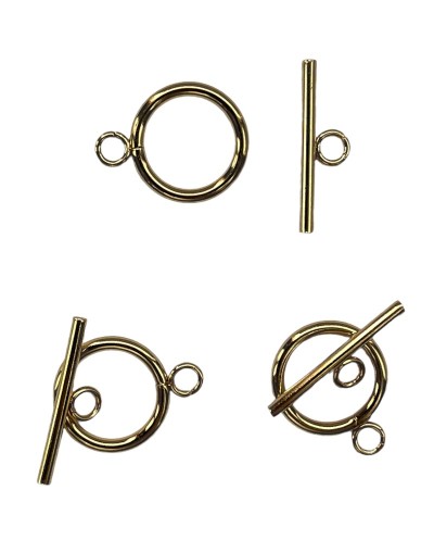 Zapięcie toggle  21x16x2mm stal nierdzewna złote