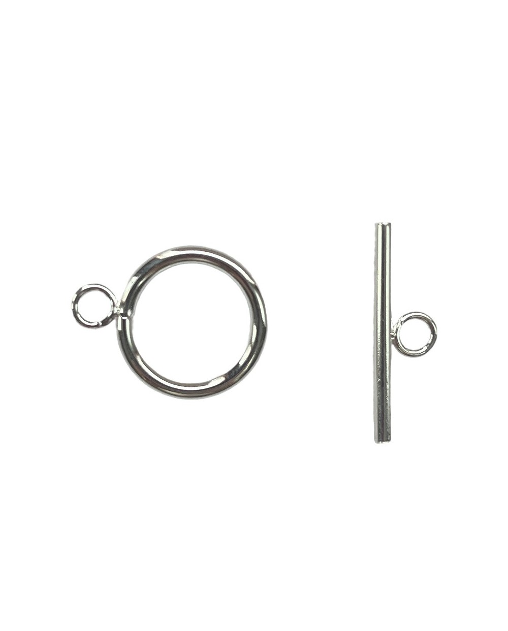 Zapięcie toggle  21x16x2mm stal nierdzewna srebrne