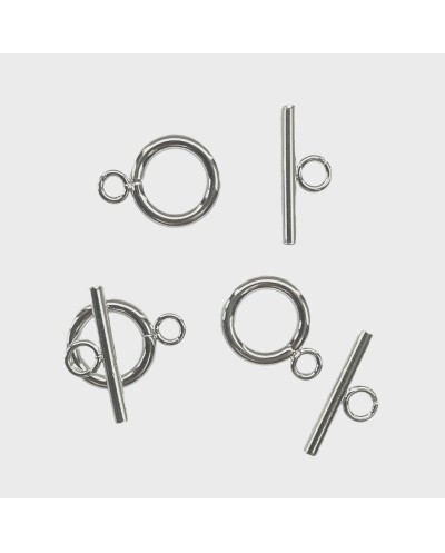Zapięcie toggle  16x12x2mm stal nierdzewna srebrne