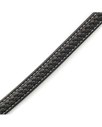 Rzemień naturalny płaski 12x7mm brązowy