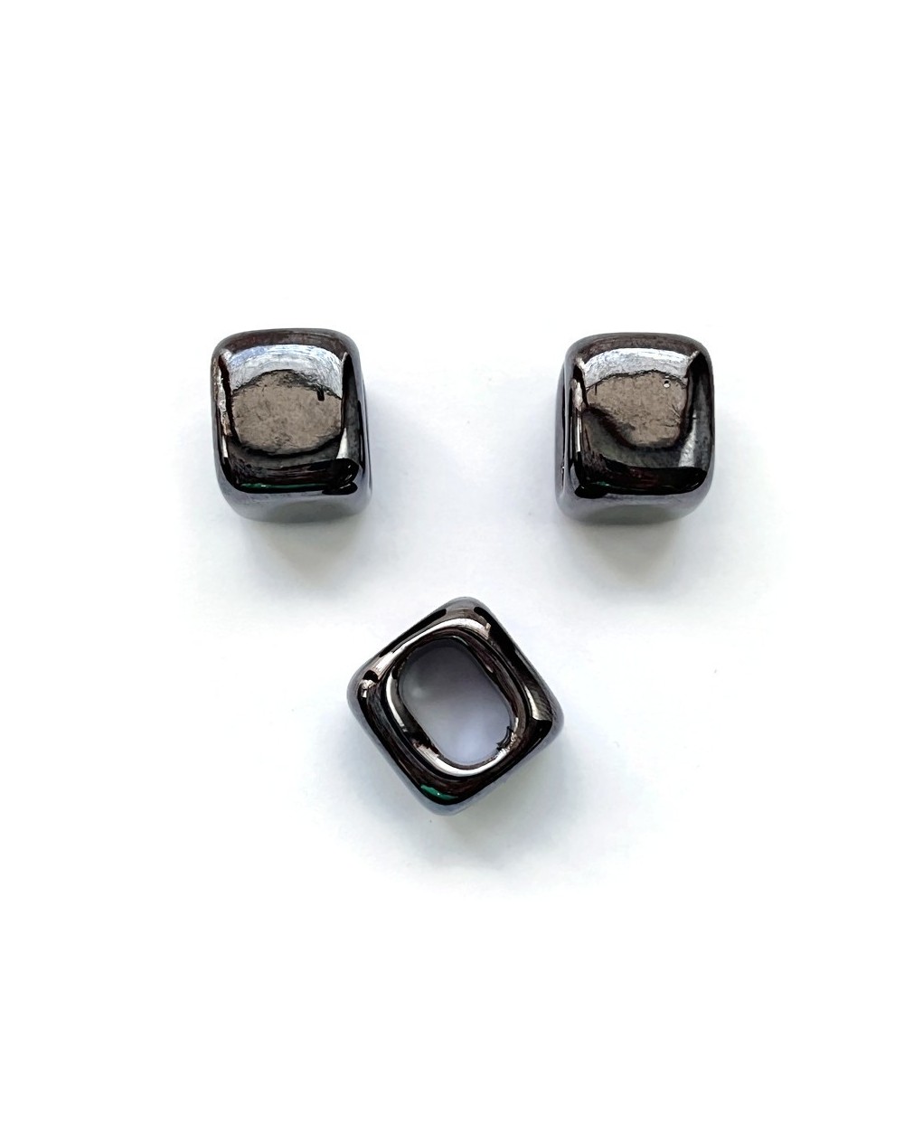 Koralik przekładka ceramiczna 15x15mm pomarańczowy