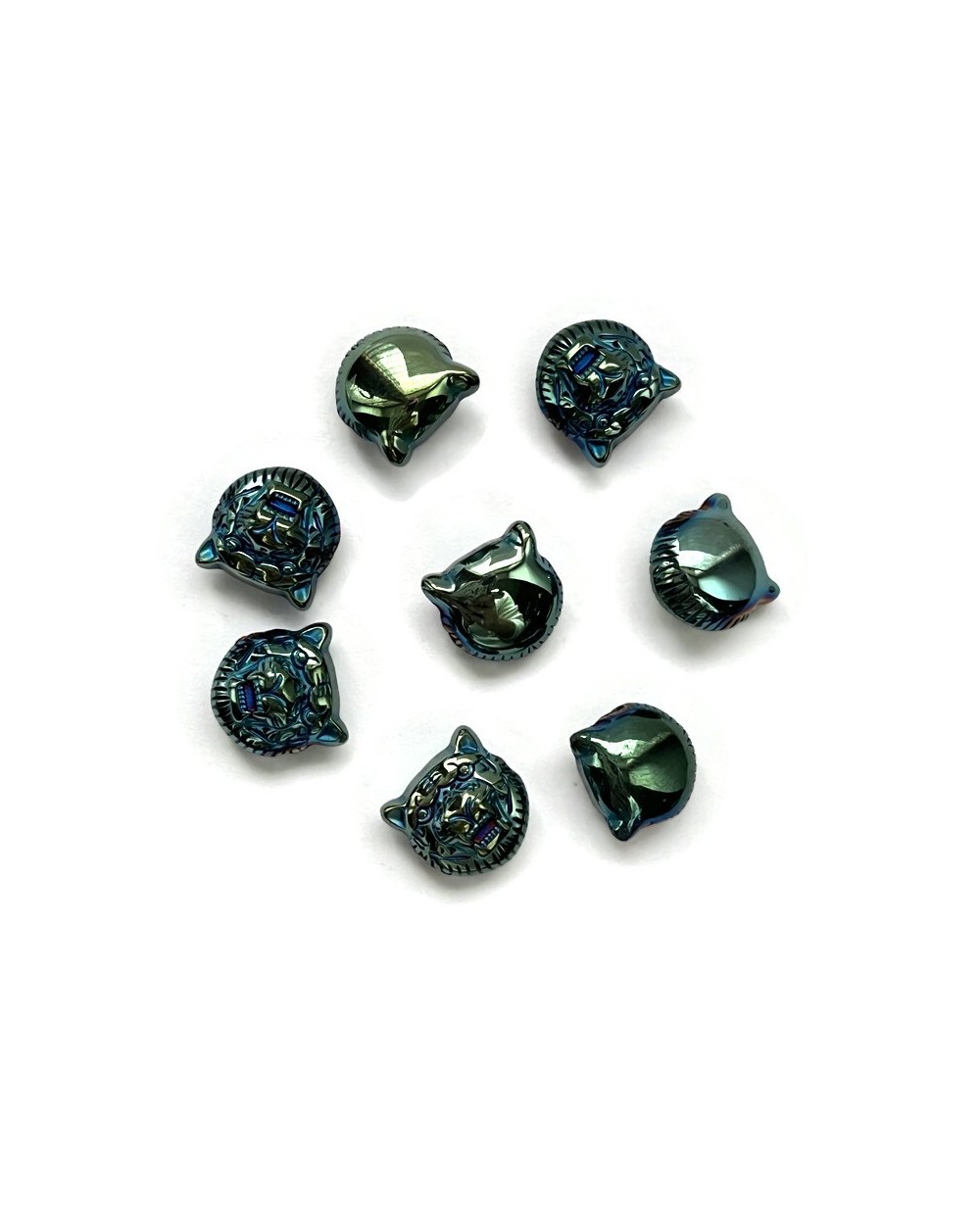 Przekładka hematyt tygrys 12x11x7,5mm zielony- 1szt.