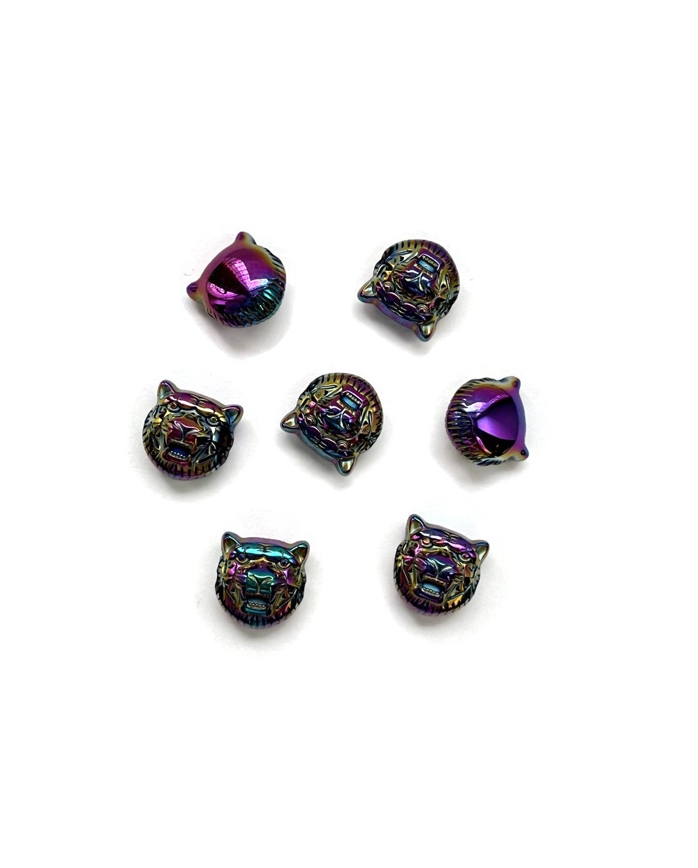 Przekładka  hematyt  tygrys 12x11x7,5mm fioletowy- 1szt.
