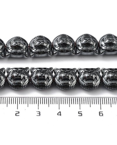 Przekładka hematyt tygrys 12x11x7,5mm grafitowy- 1szt.