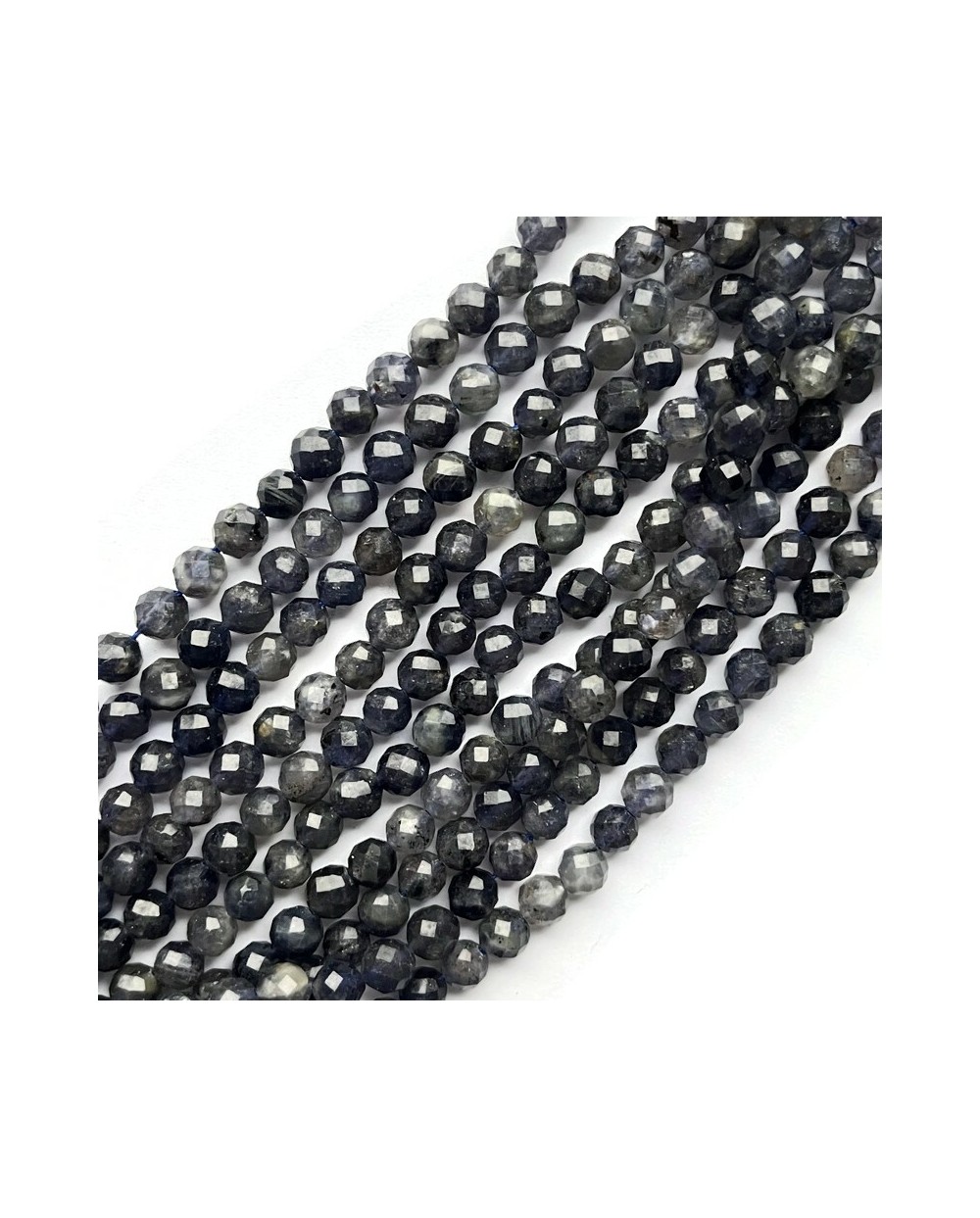 Lolit kulka fasetowana ok 6mm sznurek fiolet