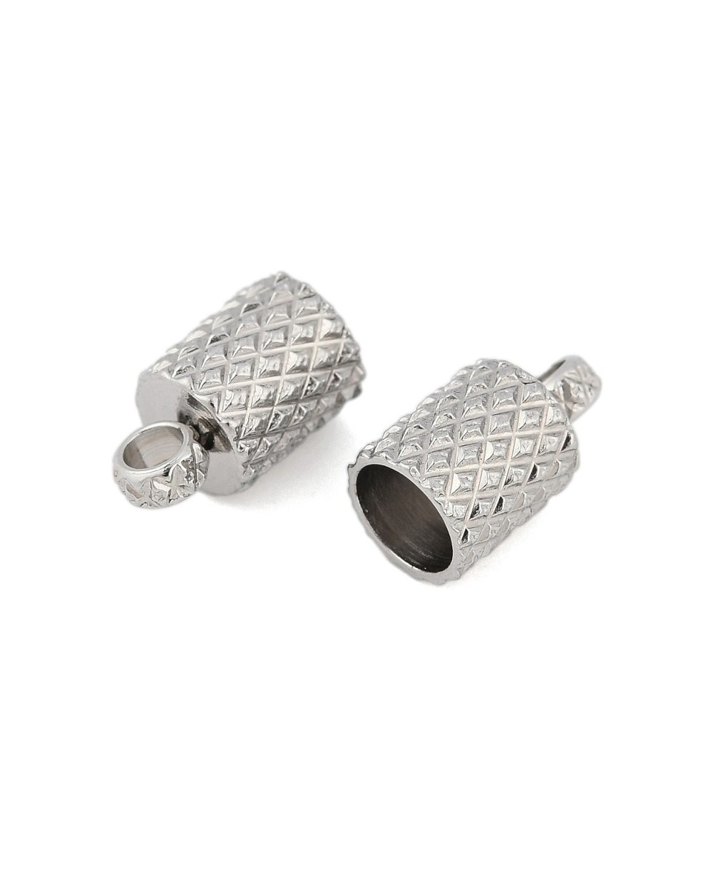 Końcówki do wklejania ozdobne 4mm stal nierdzewna  2szt.