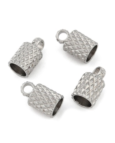 Końcówki do wklejania ozdobne 4mm stal nierdzewna  2szt.
