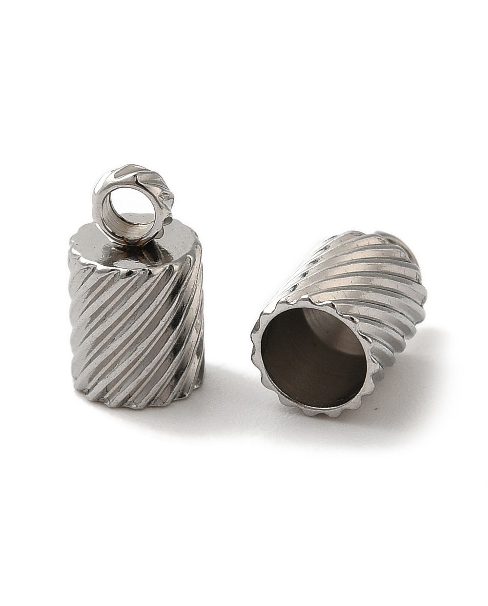 Końcówki do wklejania ozdobne 4mm stal nierdzewna  2szt.