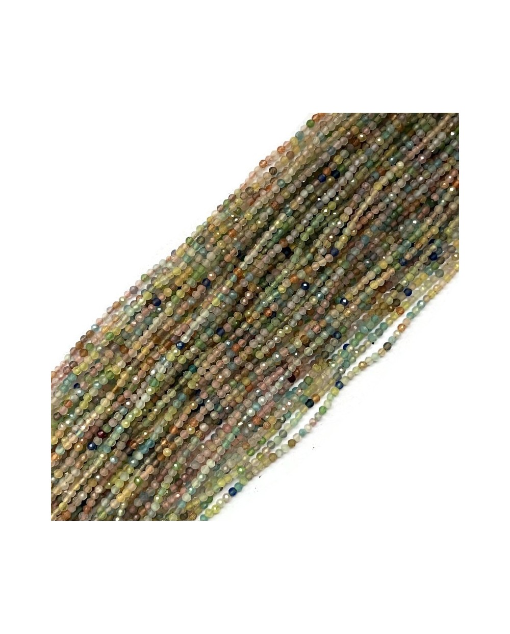 Kocie Oko kulka fasetowana 2mm mix sznur