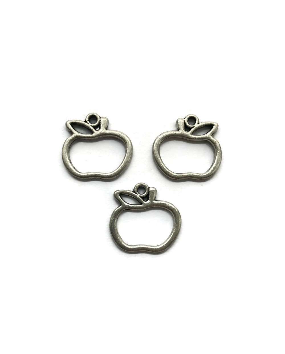 Zawieszka jabłko 20x19mm cyna