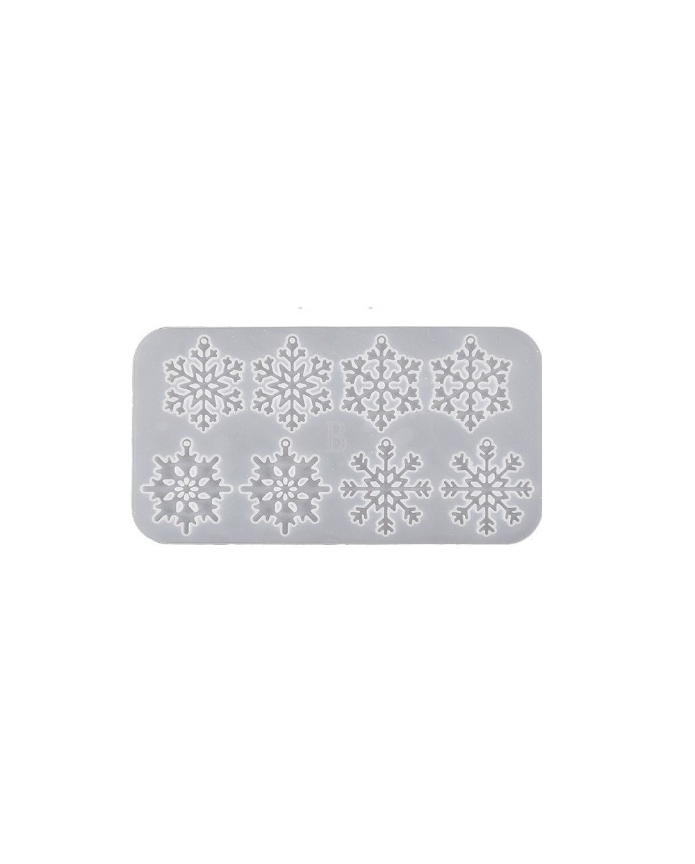Forma do żywicy forma silikonowa do odlewów  217x114x4mm śnieżynki mix