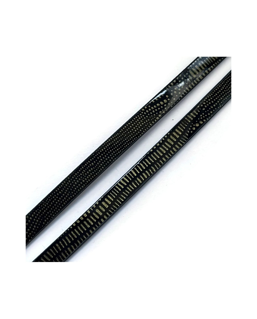Rzemień płaski wężowy złoty 10x2mm-1 metr