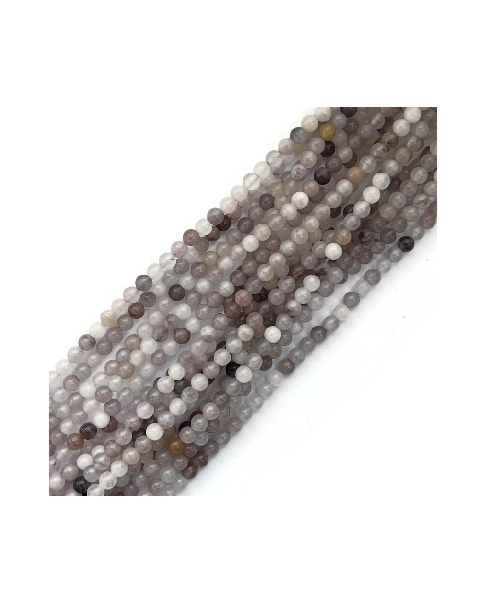Kwarc kulka gładka ok 4,5-5mm sznurek nude rose