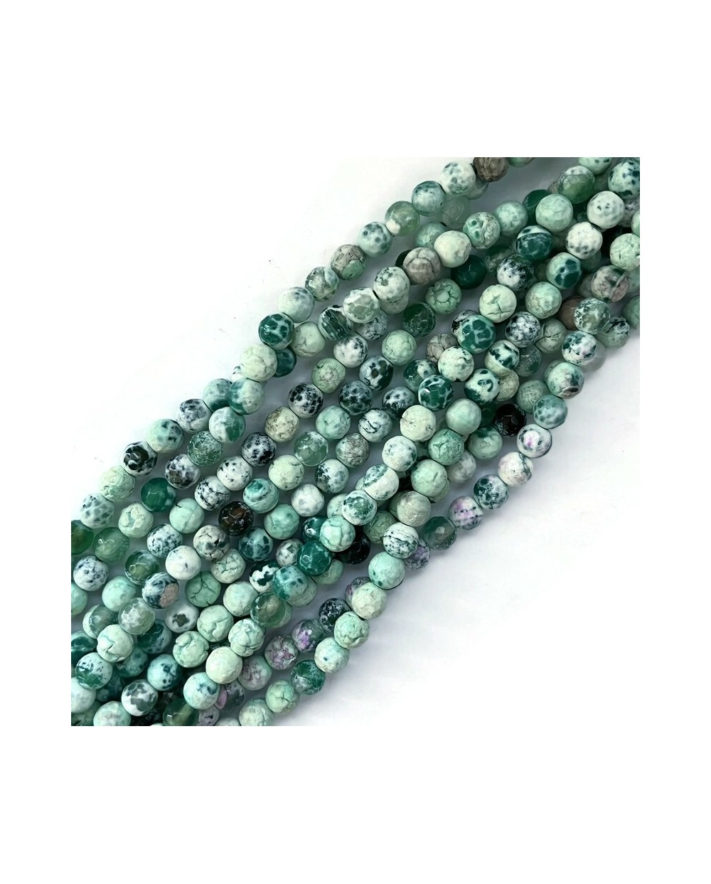 Agat kulka fasetowana 5,5-6mm sznurek mix