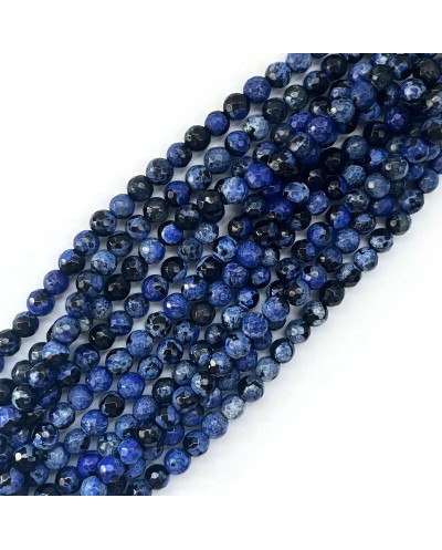 Agat kulka fasetowana 5,5-6mm sznurek mix