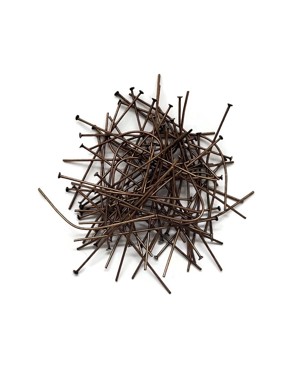 Szpilki gwoździe miedź 50mm- 10 gram