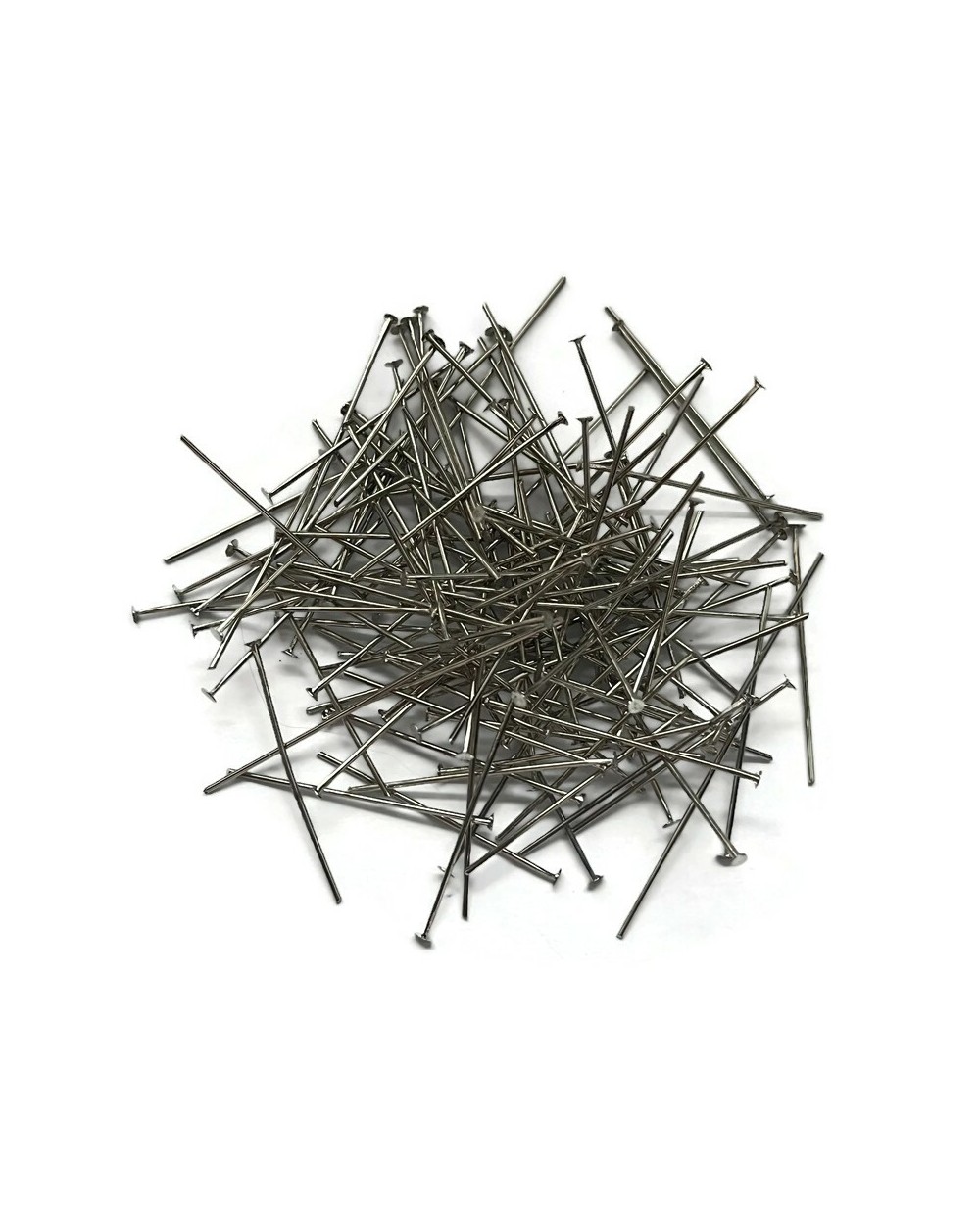 Szpilki gwoździe srebrne 30mm- 10 gram