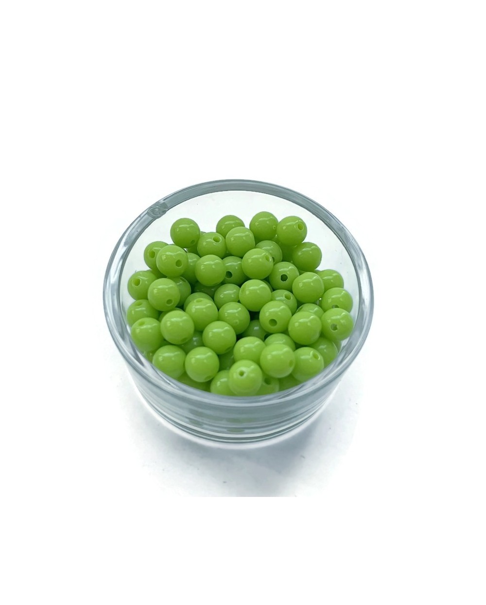 Koraliki plastikowe 6mm zielone- 10 gram