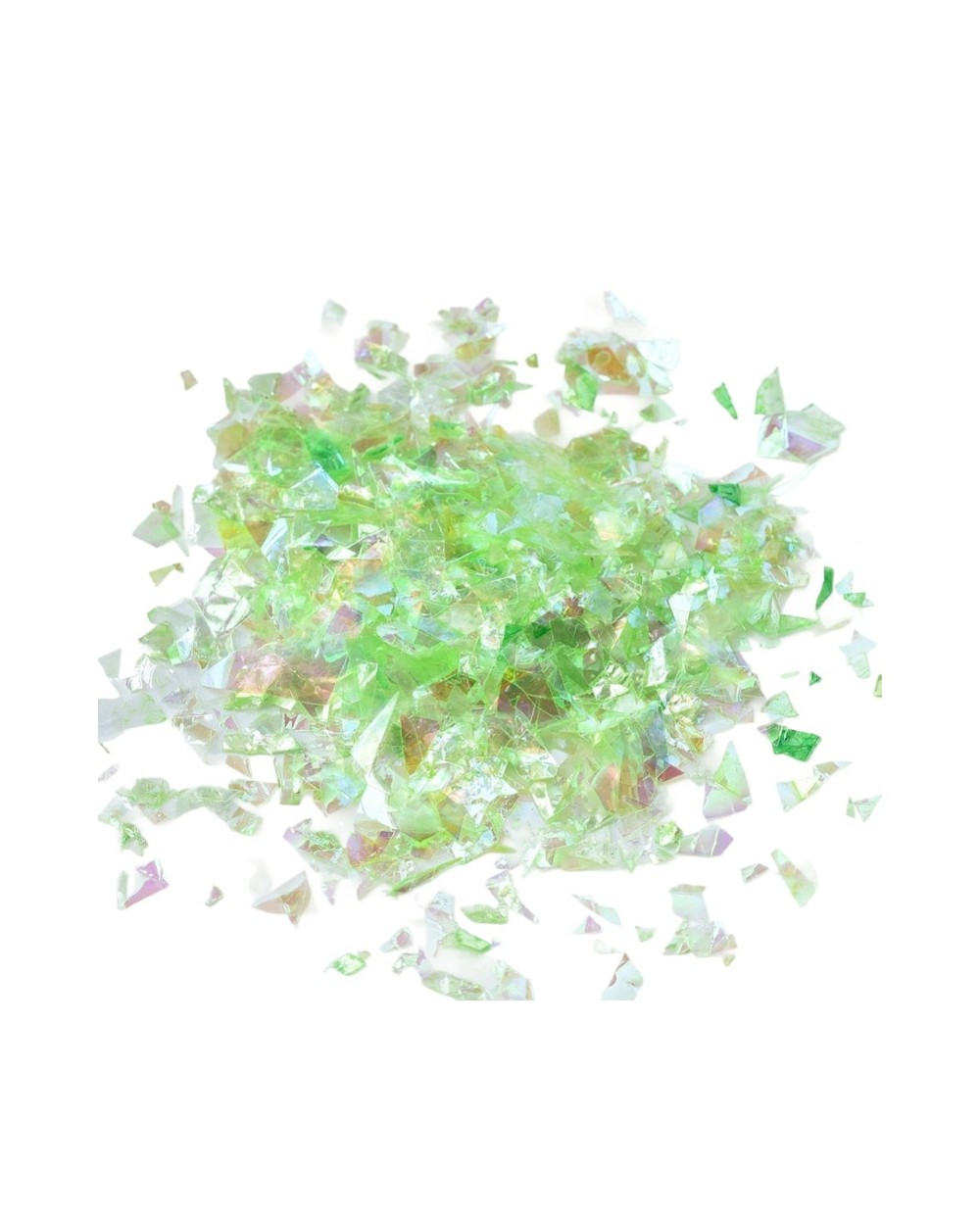 Folia cięta,ozdobna do zatapiania w żywicy  ok 2~20x2~16mm 20g zielony