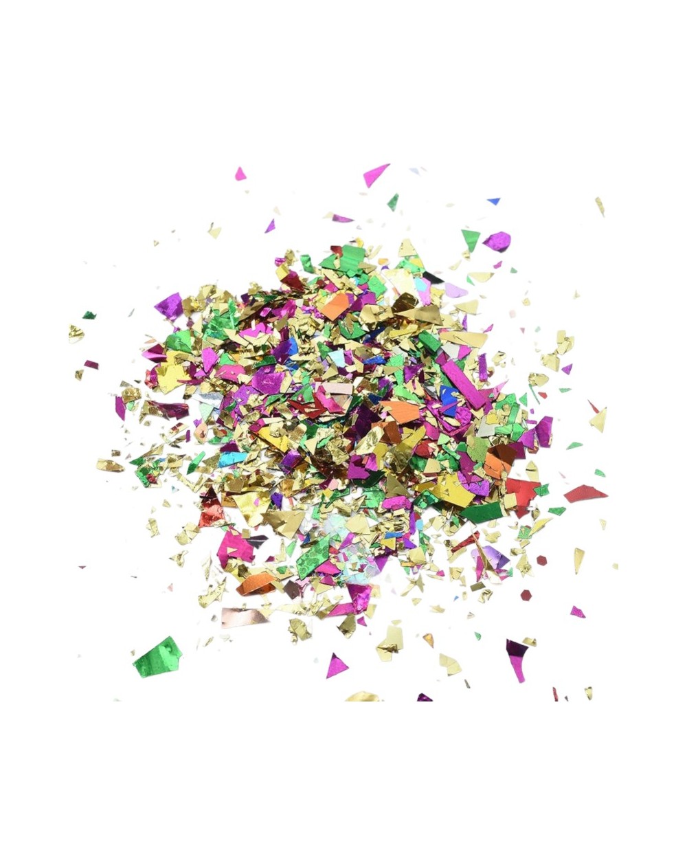 Folia cięta, ozdobna do zatapiania w żywicy  ok 2~20x2~16mm 20g mix