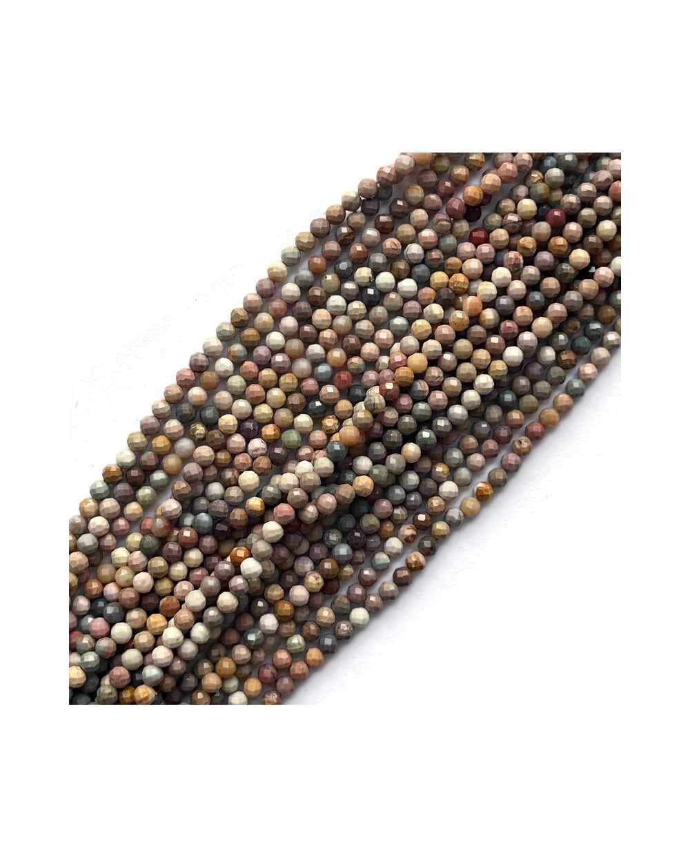 Agat  Alashan kulka fasetowana ok 3mm sznurek mix
