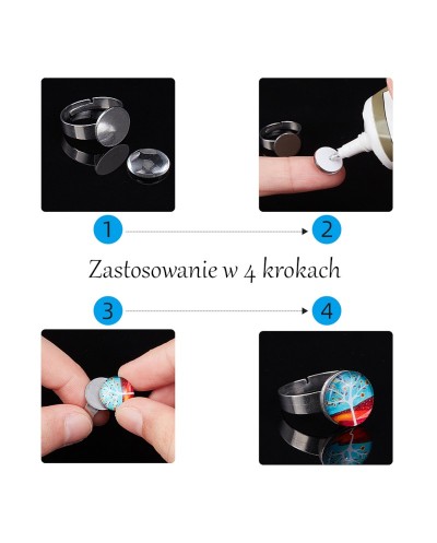 Podstawa pierścionka 14mm Stal Nierdzewna