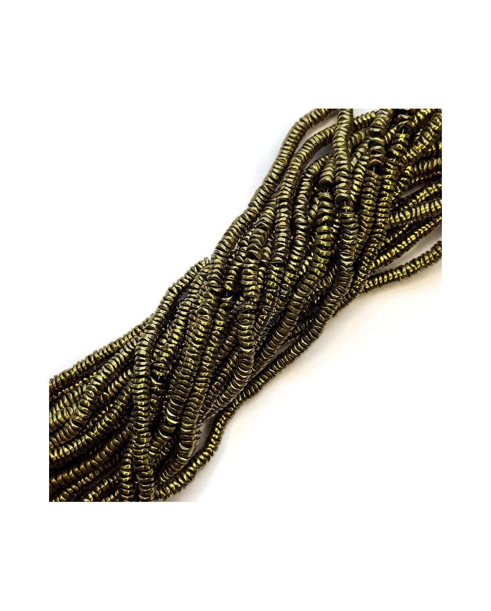 Hematyt dysk oponka 4x1mm  złoty