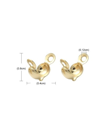 Łapaczki do linek 8x4mm stal nierdzewna Złote