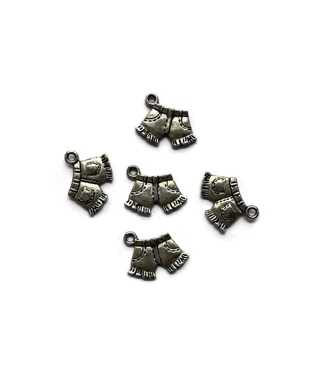 Zawieszka spodenki 16x11mm cyna- 12szt.